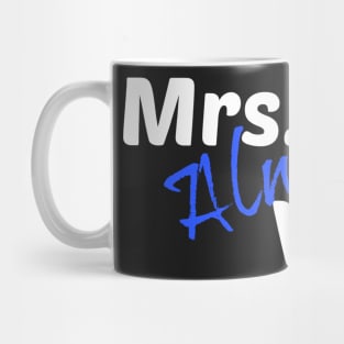 Mrs. Always Write (Blue) Mug